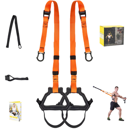 Moulyan Bodyweight Resistance Training Straps,Suspension Training straps Complete Home Gym Fitness Trainer kit for Full-Body Workout Easy Setup Gym Home Outdoors